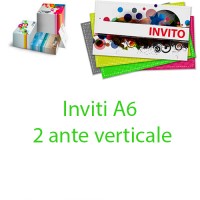 INVITI A6 2 ante verticale carta 300 gr. - con cordonatura